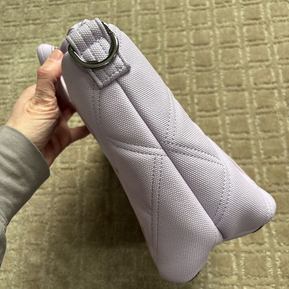 lug Quilted Light Pink Crossbody Tote with Removable Strap - Picture 4 of 9
